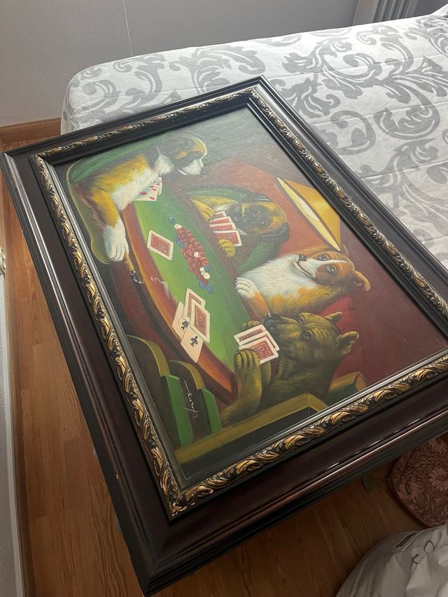 Cuadro perros jugando al póker