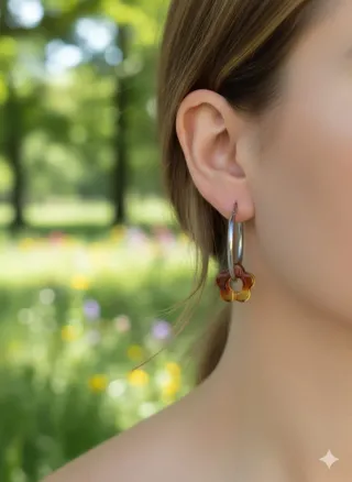 Pendientes de aro en acero