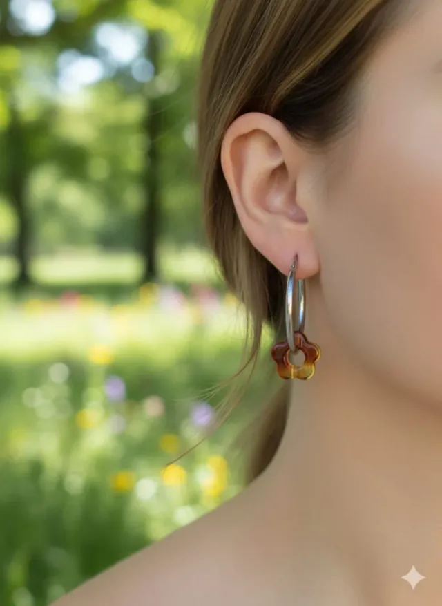 Pendientes de aro en acero