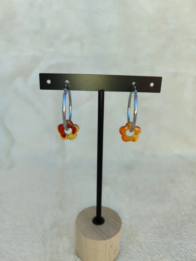 Pendientes de aro en acero