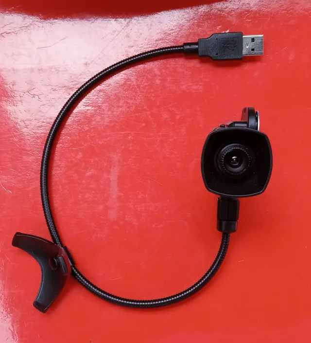 Webcam USB con clip nero e bianco