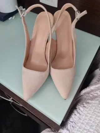 Tacones beige mujer talla 36