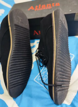 Zapatos vestir ante negro niño T 39