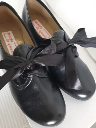 Zapatos negros traje regional mujer talla 37