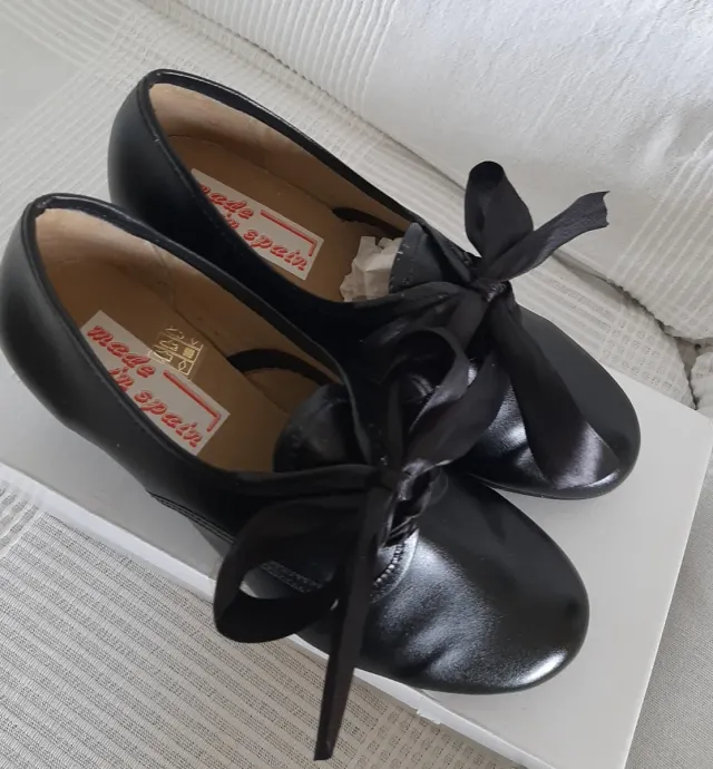 Zapatos negros traje regional mujer talla 37