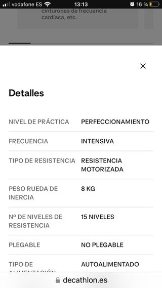 Bicicleta Estática Autoalimentada EB 900