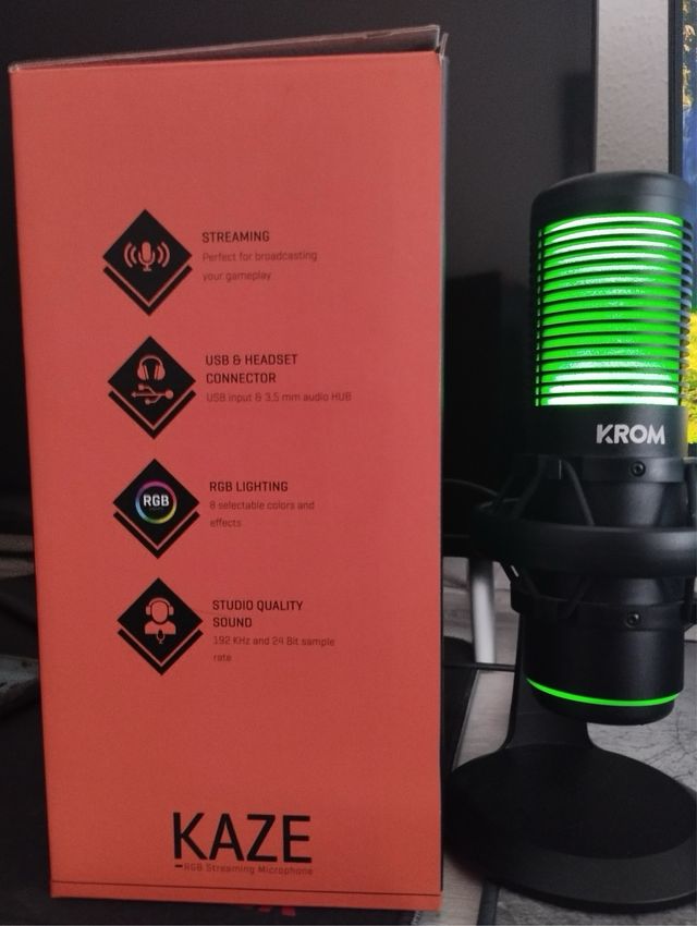 Micrófono Krom Kaze RGB Streaming