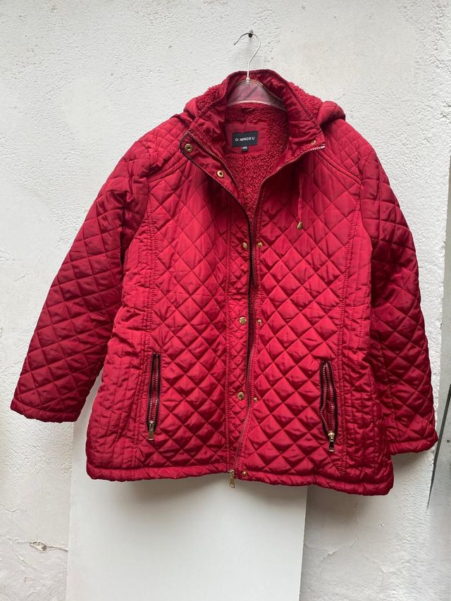 Abrigo acolchado rojo talla XXXL