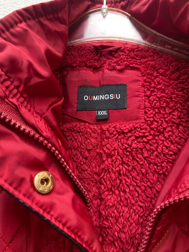Abrigo acolchado rojo talla XXXL