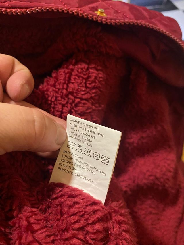 Abrigo acolchado rojo talla XXXL