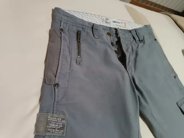 Pantalón Zara Talla 38 Gris