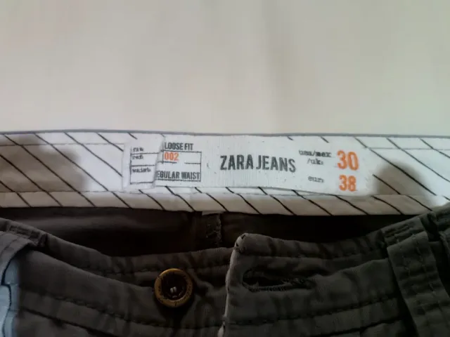 Pantalón Zara Talla 38 Gris