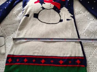 Vestido de punto navideño con muñeco de nieve