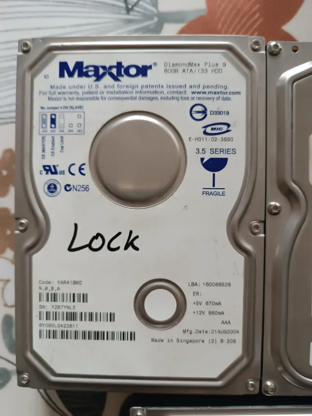 Hard Disk Drive Lockati Varie Misure
