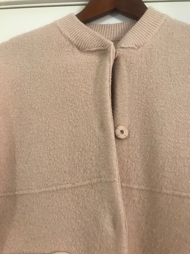 Chaqueta de punto beige/rosa