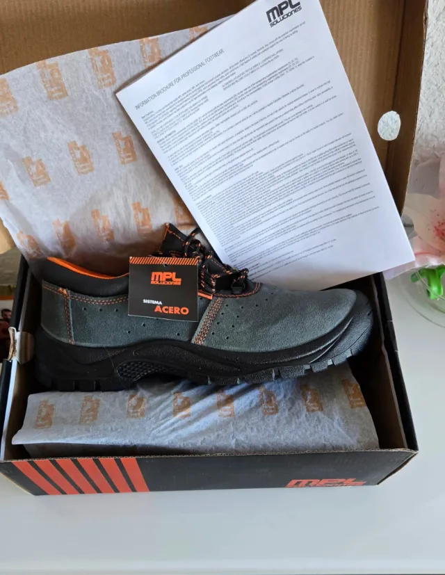 Botas de trabajo MPL grises y naranjas