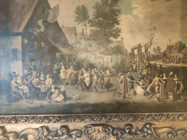 Óleo S.XIX Escena Campestre