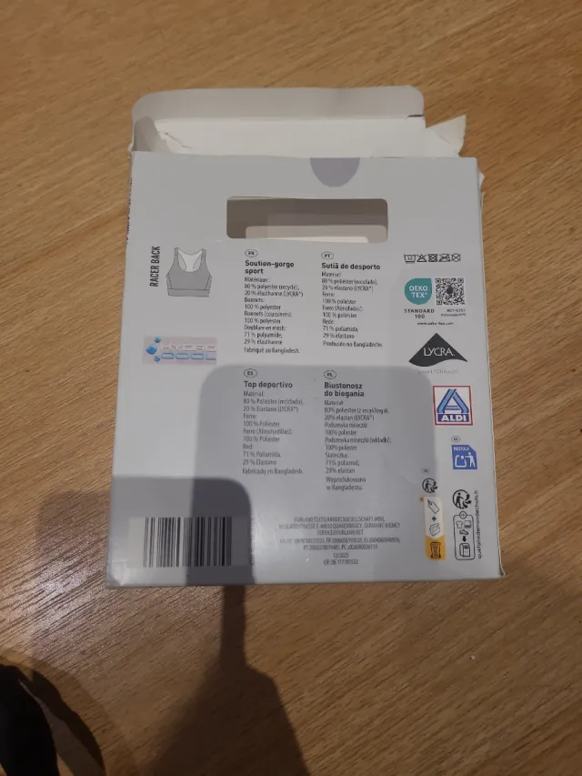 Sujetador deportivo Crane Negro Talla M