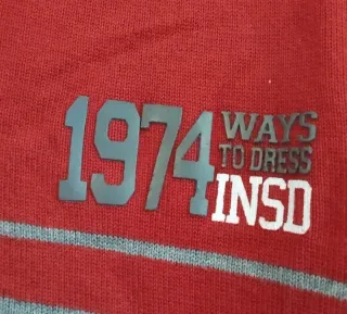 Jersey rayas rojo y gris