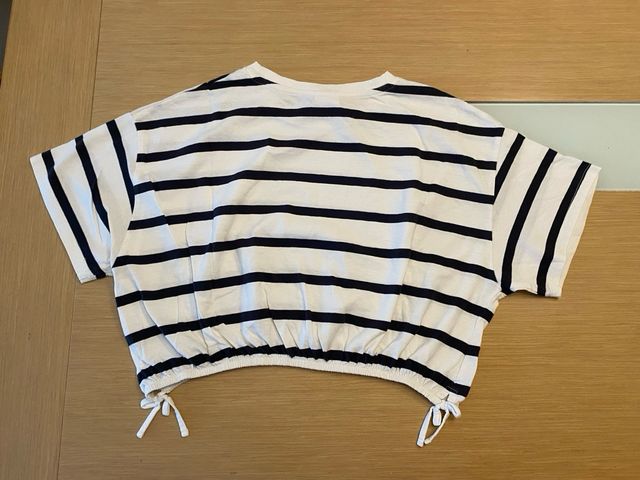 Camiseta cropped Zara Kids rayas