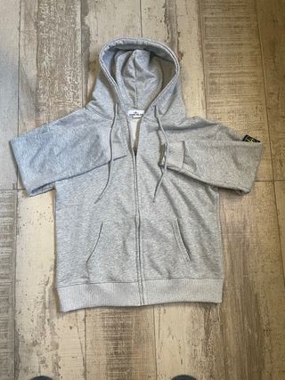 Sudadera Stone Island Gris Cremallera