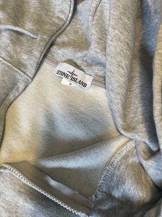 Sudadera Stone Island Gris Cremallera