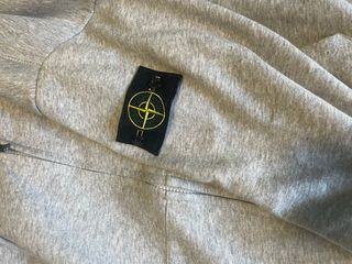 Sudadera Stone Island Gris Cremallera