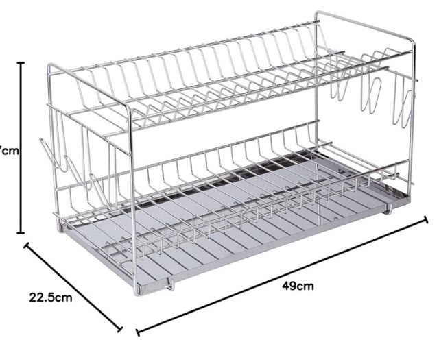 Escurreplatos Acero Inoxidable 2 Niveles