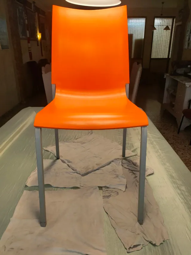 4 Sillas Modernas Naranja