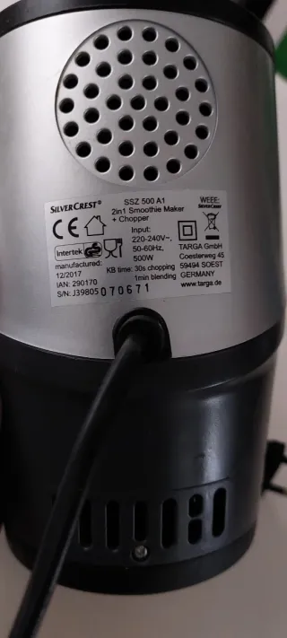 Motore per tritacarne Silvercrest