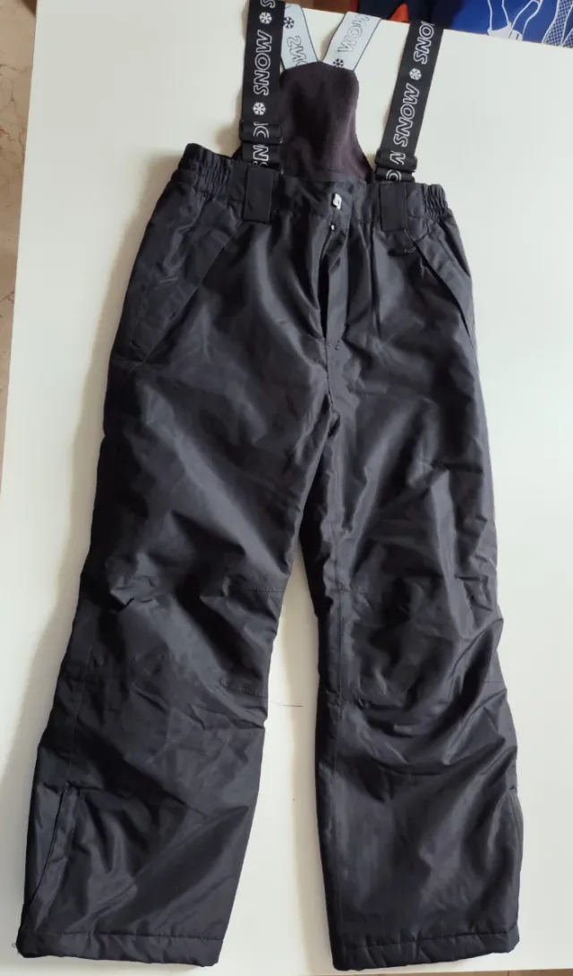 Pantalón de nieve con tirantes negro