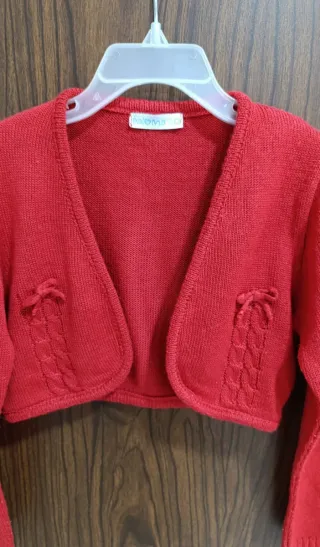 Bolero niña rojo