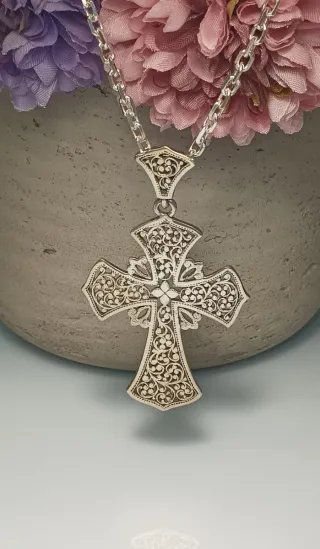 Cruz Plata 925 Filigrana