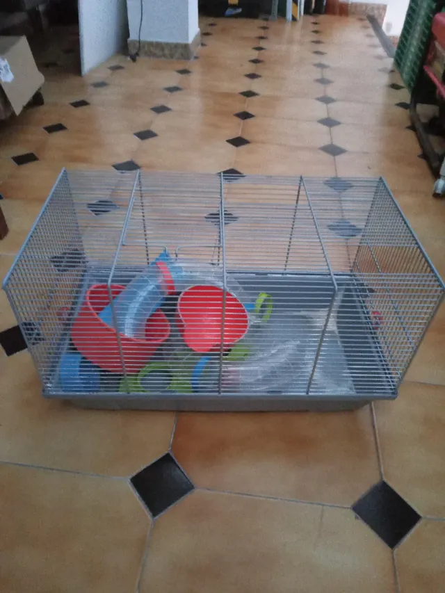 Jaula para hámster con accesorios