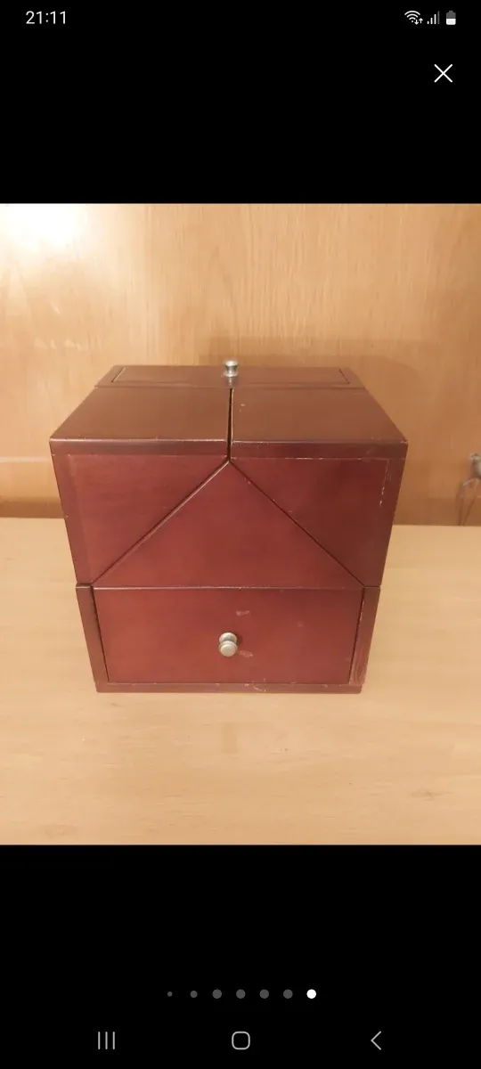 Joyero madera compartimentos