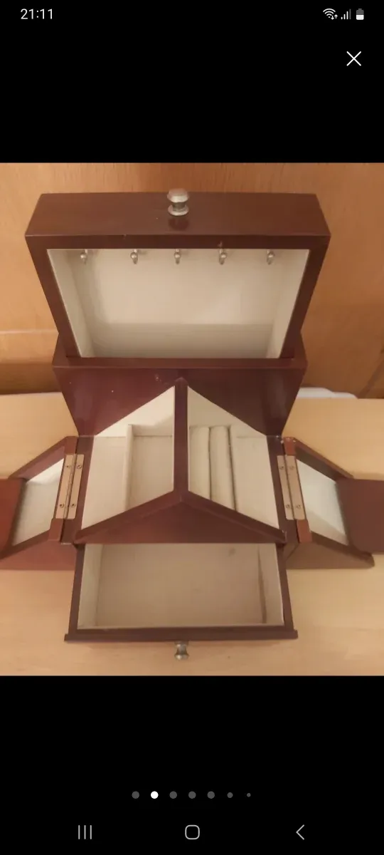 Joyero madera compartimentos