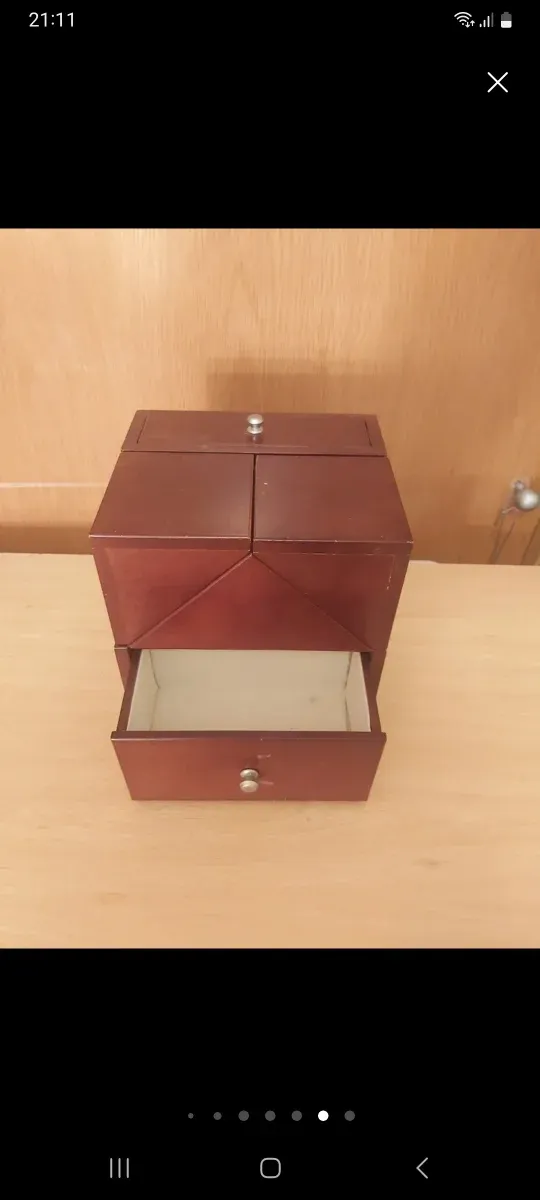 Joyero madera compartimentos