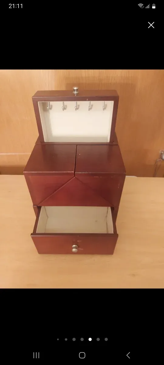 Joyero madera compartimentos