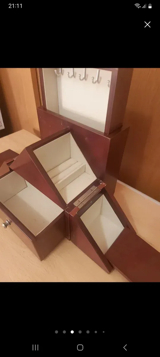 Joyero madera compartimentos