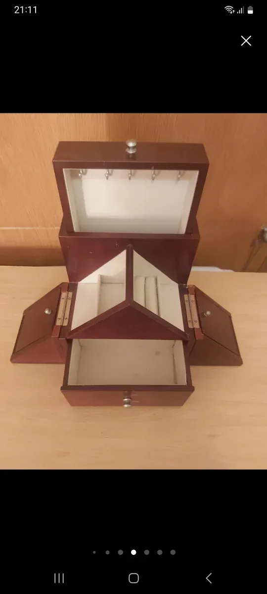 Joyero madera compartimentos