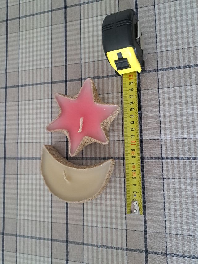 2 Velas Decorativas Estrella y Luna