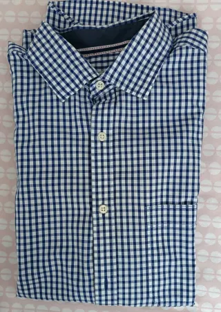 Camisa de cuadros hombre manga corta