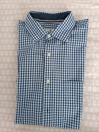 Camisa de cuadros hombre manga corta
