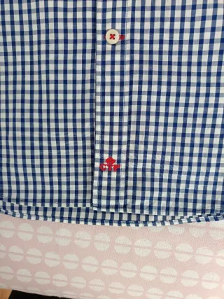 Camisa de cuadros hombre manga corta