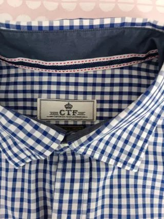 Camisa de cuadros hombre manga corta