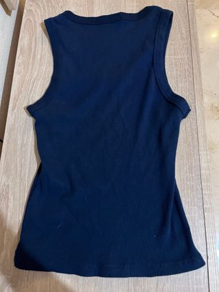 Camiseta de tirantes azul mujer