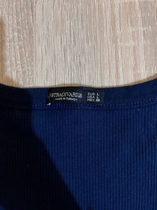 Camiseta de tirantes azul mujer