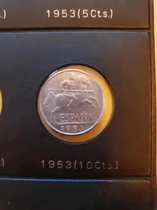 Moneda estado español 10 Céntimos España 1953