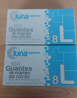 2 cakas Guantes de nitrilo Luna Supreme Talla 8