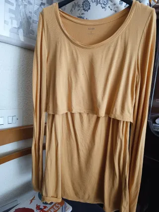 Camiseta, Vestido lactancia azul manga larga